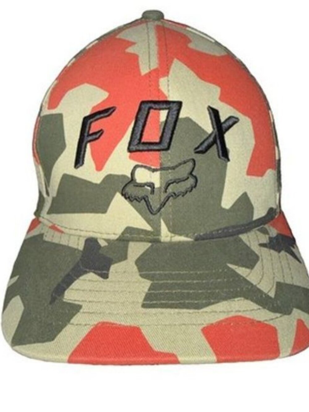 Fox Racing Flexfit Camo Baseball Cap Men's Stretch Fit Hat S/M - NWOT
